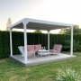 Valkoinen Pergola Premium | Avattavat sleet