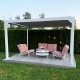 Valkoinen Pergola Premium | Avattavat sleet